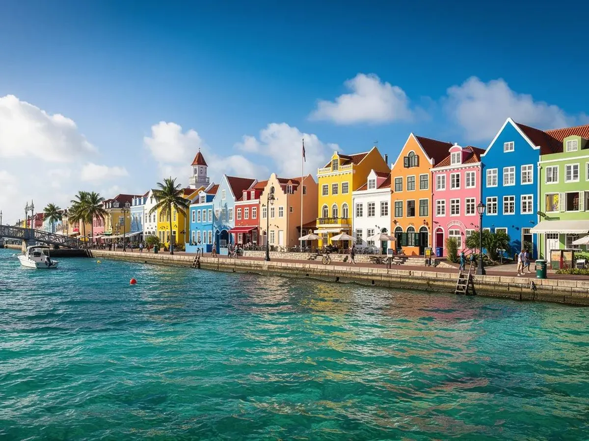 As casas coloridas de Willemstad, em Curaçao, no Caribe