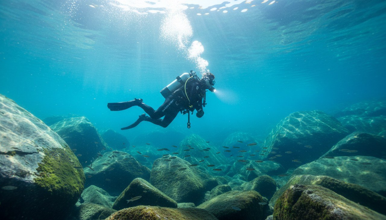 Batismo de Mergulho no Lago Nahuel Huapi por apenas 10X R$74,30