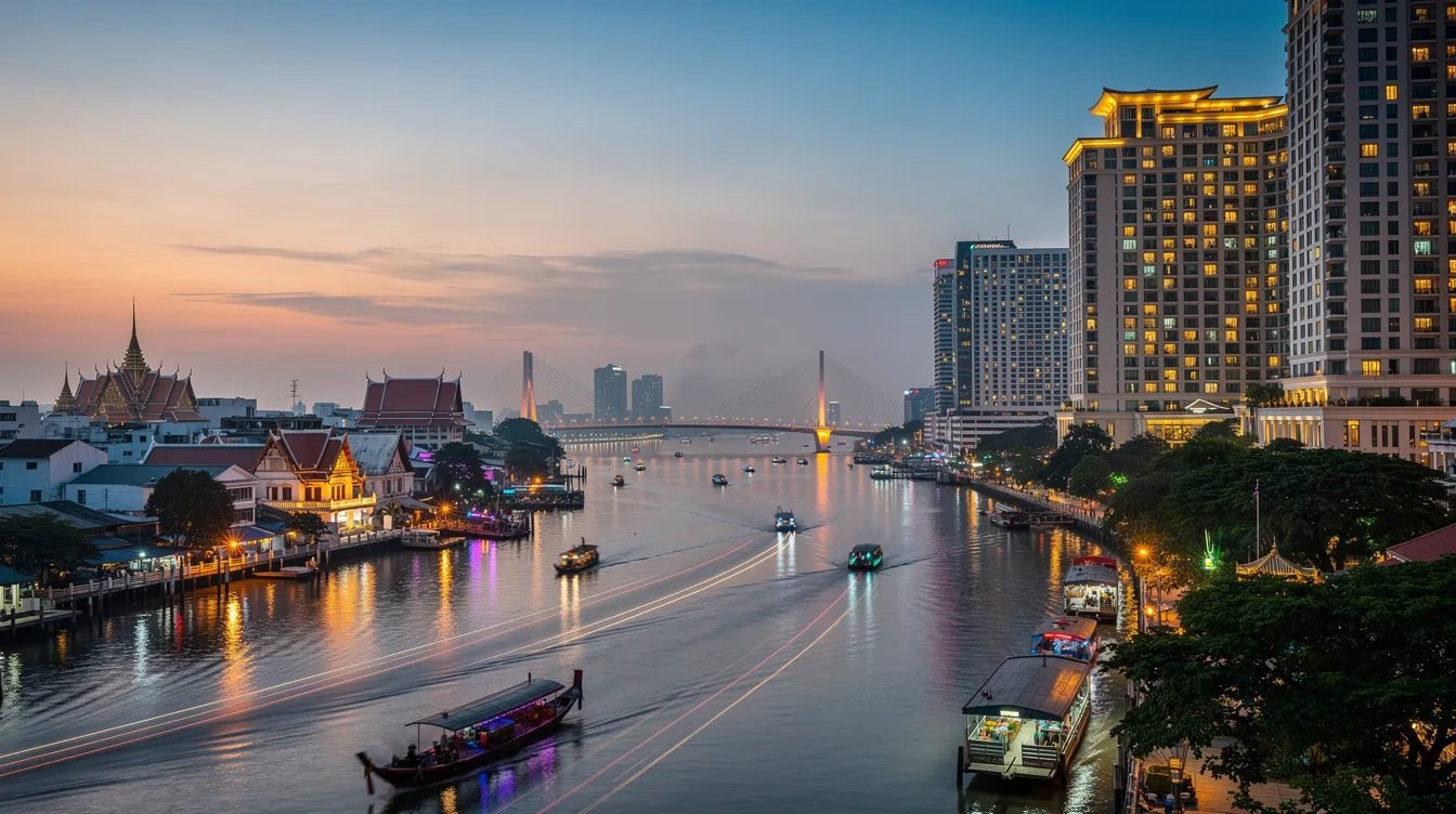 Cruzeiro Mais Luxuoso de Bangkok na Tailândia: Um Passeio Inesquecível pelo Rio Chao Phraya por apenas 10X R$79,90