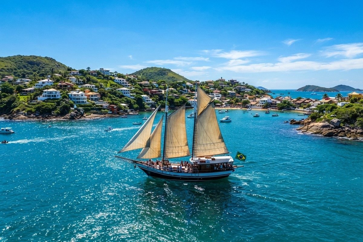 Oferta da Semana: Búzios 5 Dias — Passeio de Escuna, Tour das Praias e Orla Bardot com Passagem Real da Semana