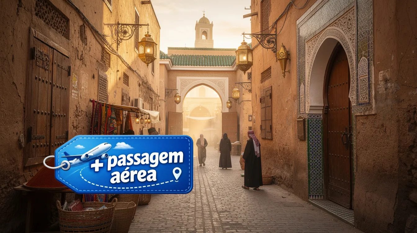 Pacote de Viagem Completo para Marrocos: Casablanca, Rabat, Meknes, Fez e Marrakech com Guia em Português por apenas 10X R$1199,90 COM PASSAGEM AÉREA
