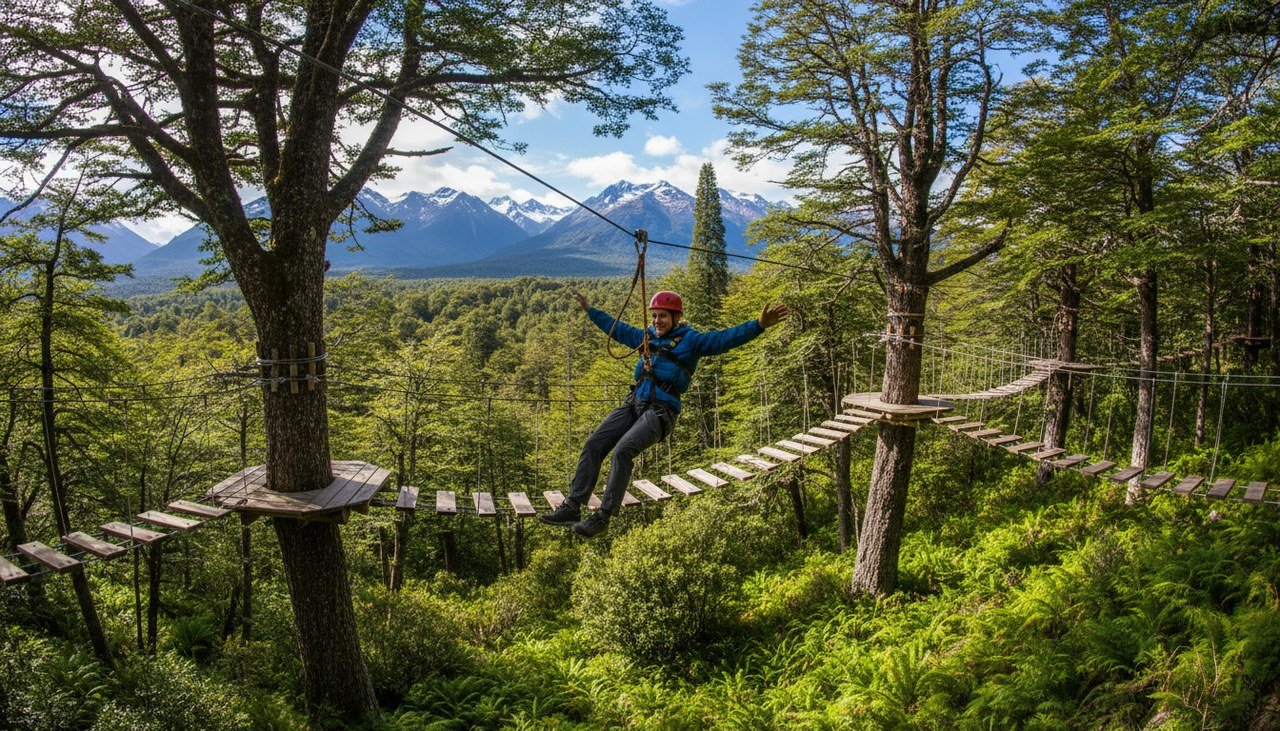 Parque Aéreo e Arvorismo em Bariloche Nível 1, 2 e 3 por apenas 10X R$27,50