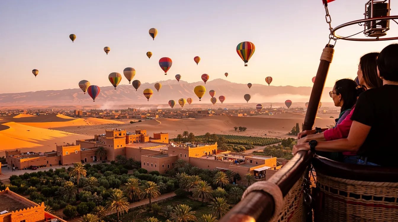 Passeio de Balão ao Nascer do Sol em Marrakech, Marrocos com Transporte e Café da Manhã Inclusos por apenas 10X R$199,90