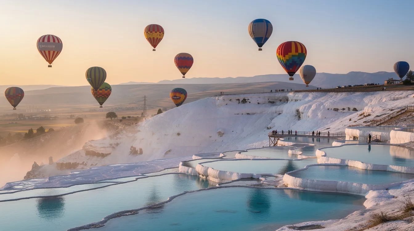 Passeio de Balão ao Nascer do Sol em Pamukkale, Denizli – Turquia por apenas 10X R$89,90