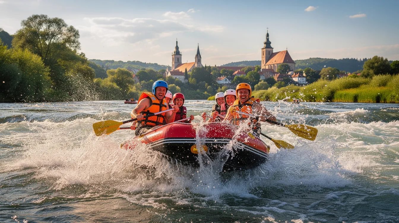 Passeio de Rafting no Parque Nacional Pieniny Polônia saindo de Cracóvia por apenas 10X R$79,90