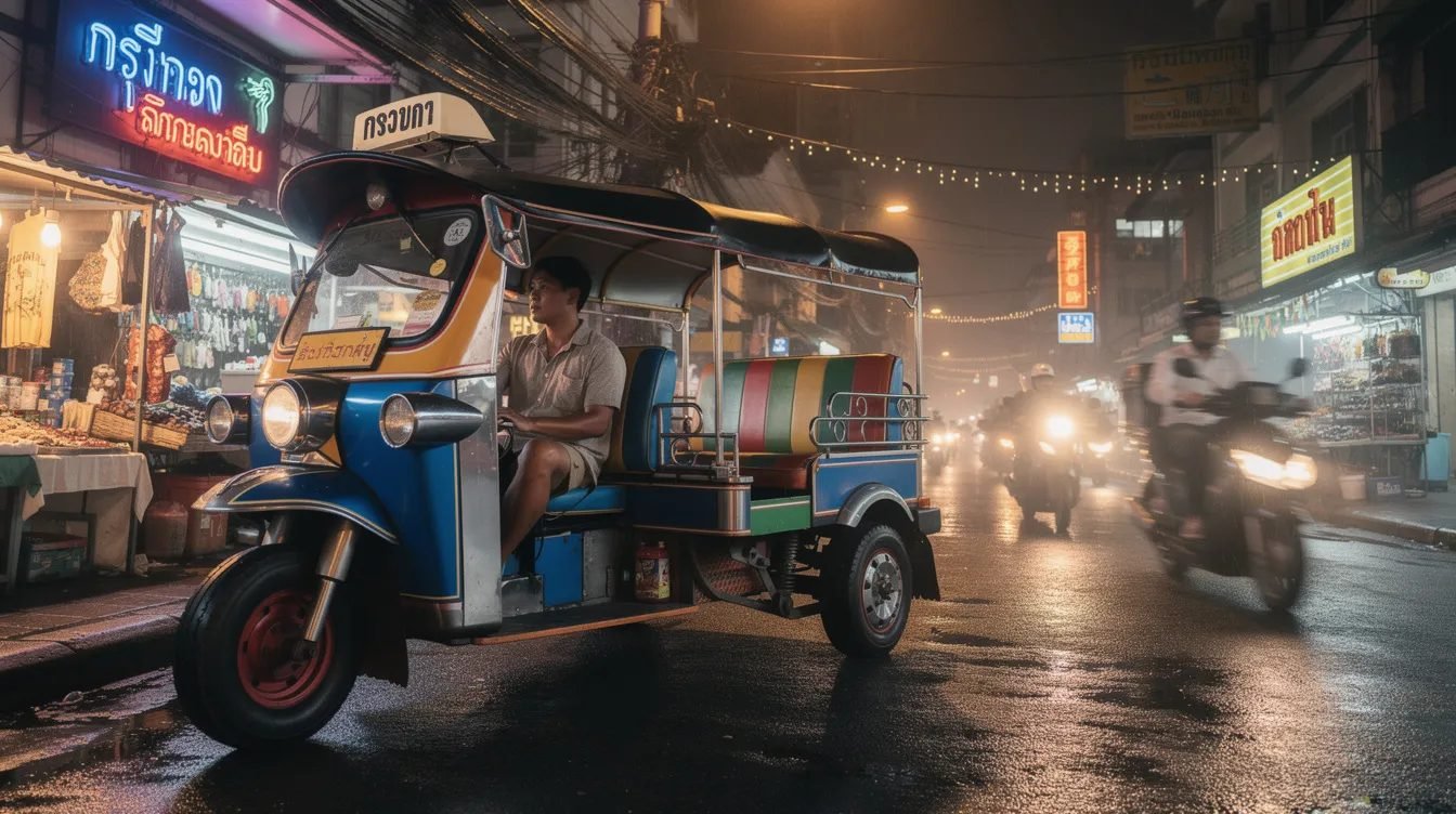 Passeio de Tuk Tuk em Bangkok, Tailândia: Experiência Única na Vida Noturna com Guia em Português por apenas 10X R$129,90