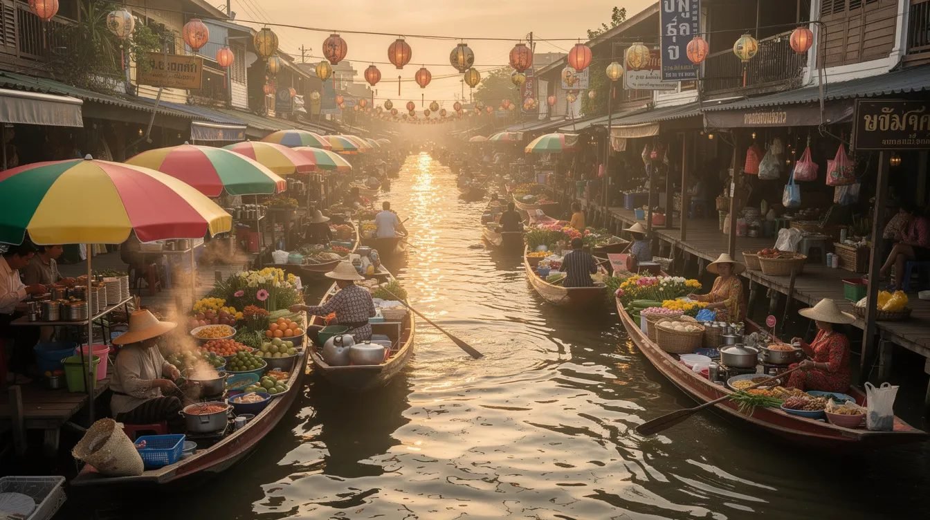 Passeio Imperdível na Tailândia: Mercado Flutuante e Mercado do Trem em Bangkok com Guia em Português por apenas 10X R$29,90