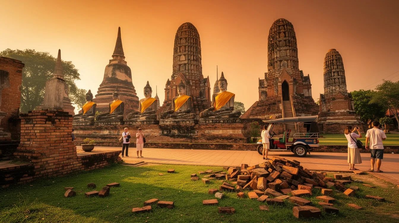 Passeio Inesquecível para Ayutthaya na Tailândia: Explore a Antiga Capital Saindo de Bangkok com guia em Português por apenas 10X R$39,90