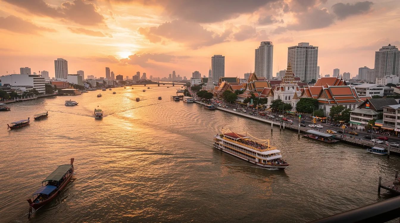 Passeio na Tailândia: Cruzeiro Noturno com Jantar Romântico no Rio Chao Phraya em Bangkok por apenas 10X R$49,90