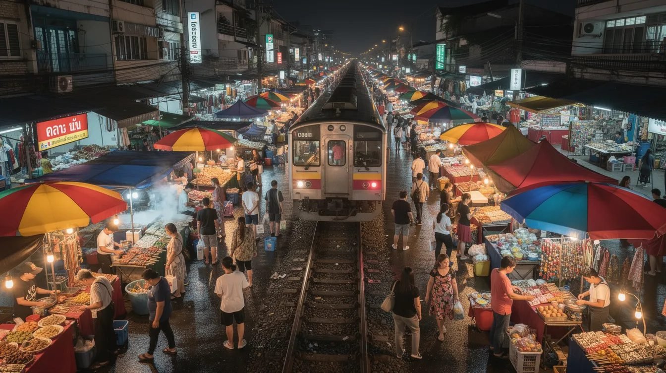 Passeio na Tailândia: Mercado do Trem e Mercado Flutuante em Bangkok com Guia em Português por apenas 10X R$99,90