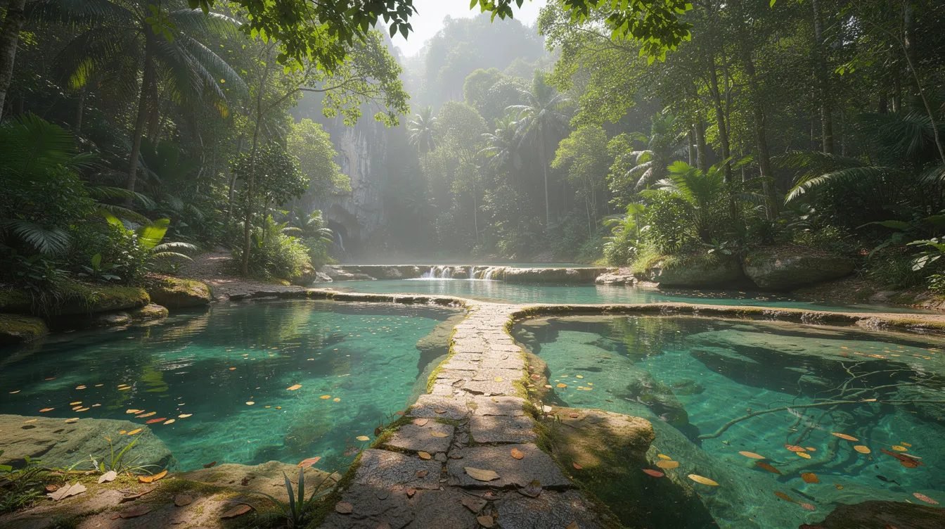 Passeio Privado na Tailândia: Visite Piscinas Naturais e Águas Termais em Krabi por apenas 10X R$119,90
